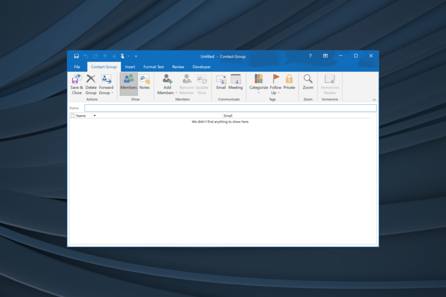 how to create group email in outlook