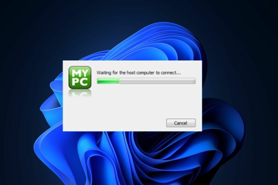gotomypc waiting for the host computer to connect