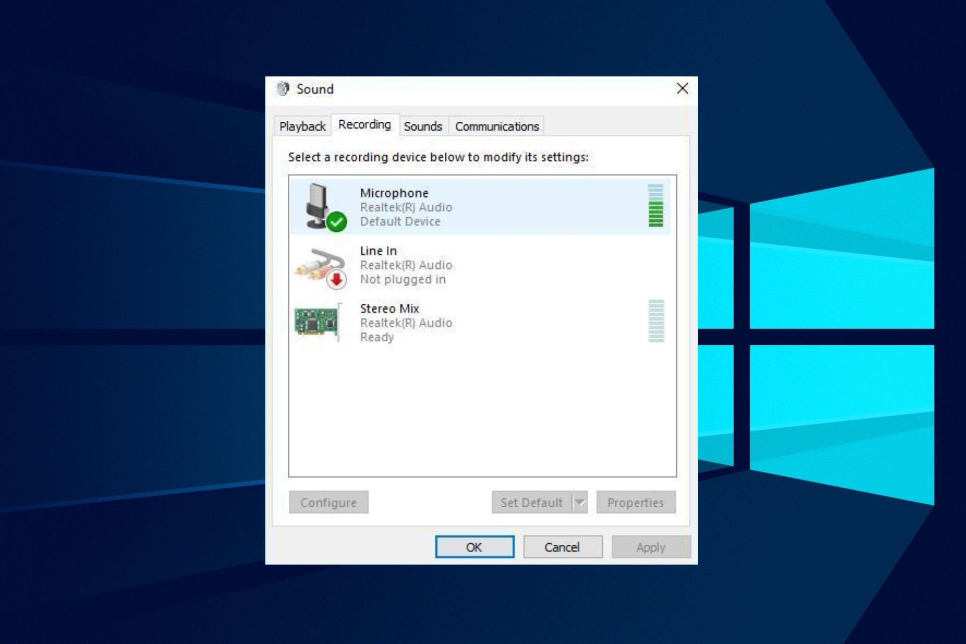 how to test microphone windows 10