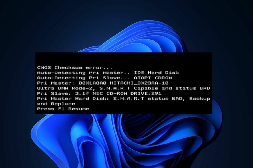 fix SMART Status Bad Error