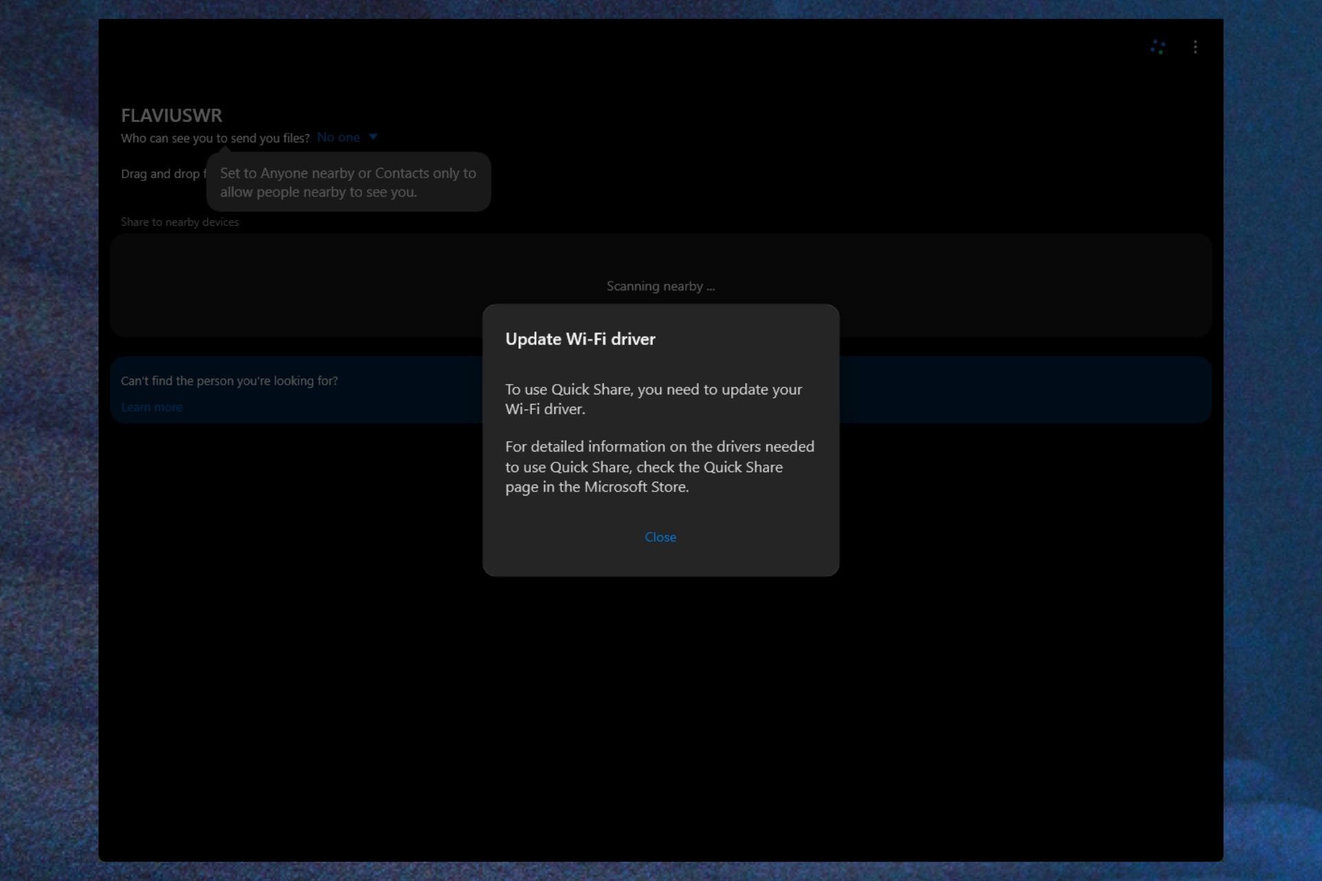 samsung quick share windows 11