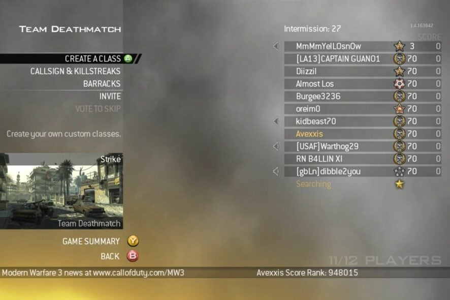 old cod games matchmaking