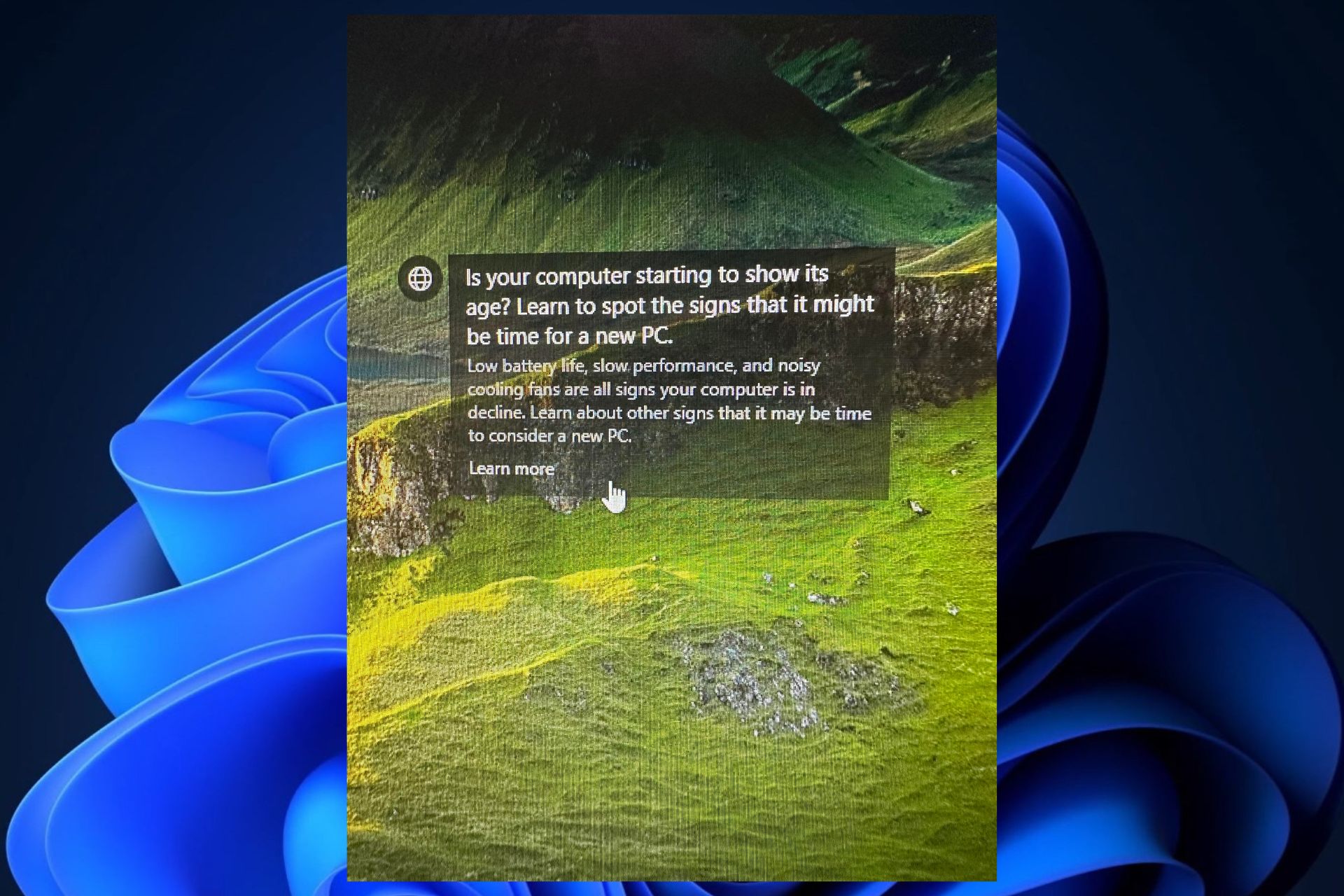 windows recommends to buy a new pc