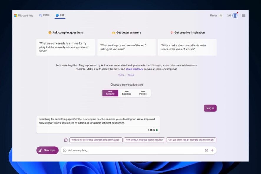 bing chat ai chrome extension