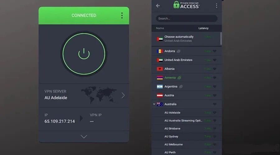 pia servers