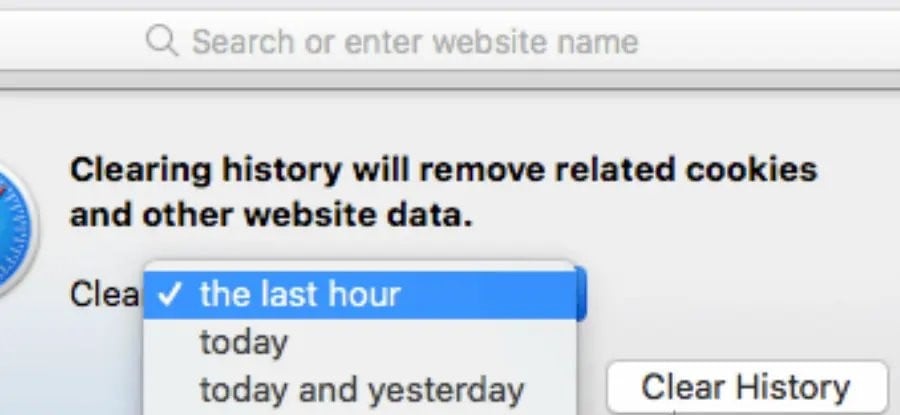 safari clear history