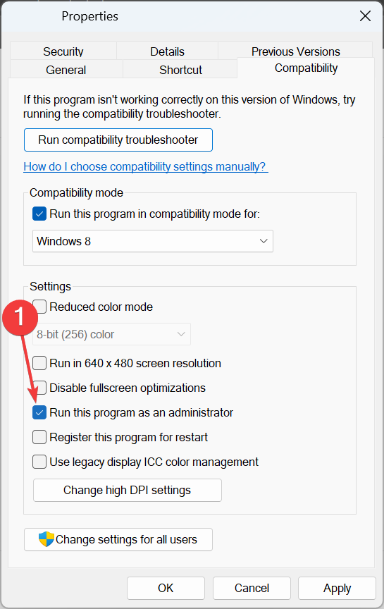 run as administrator