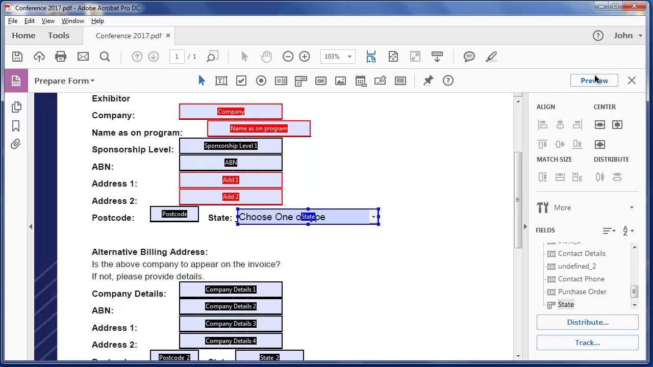 Adobe Acrobat DC - create form software