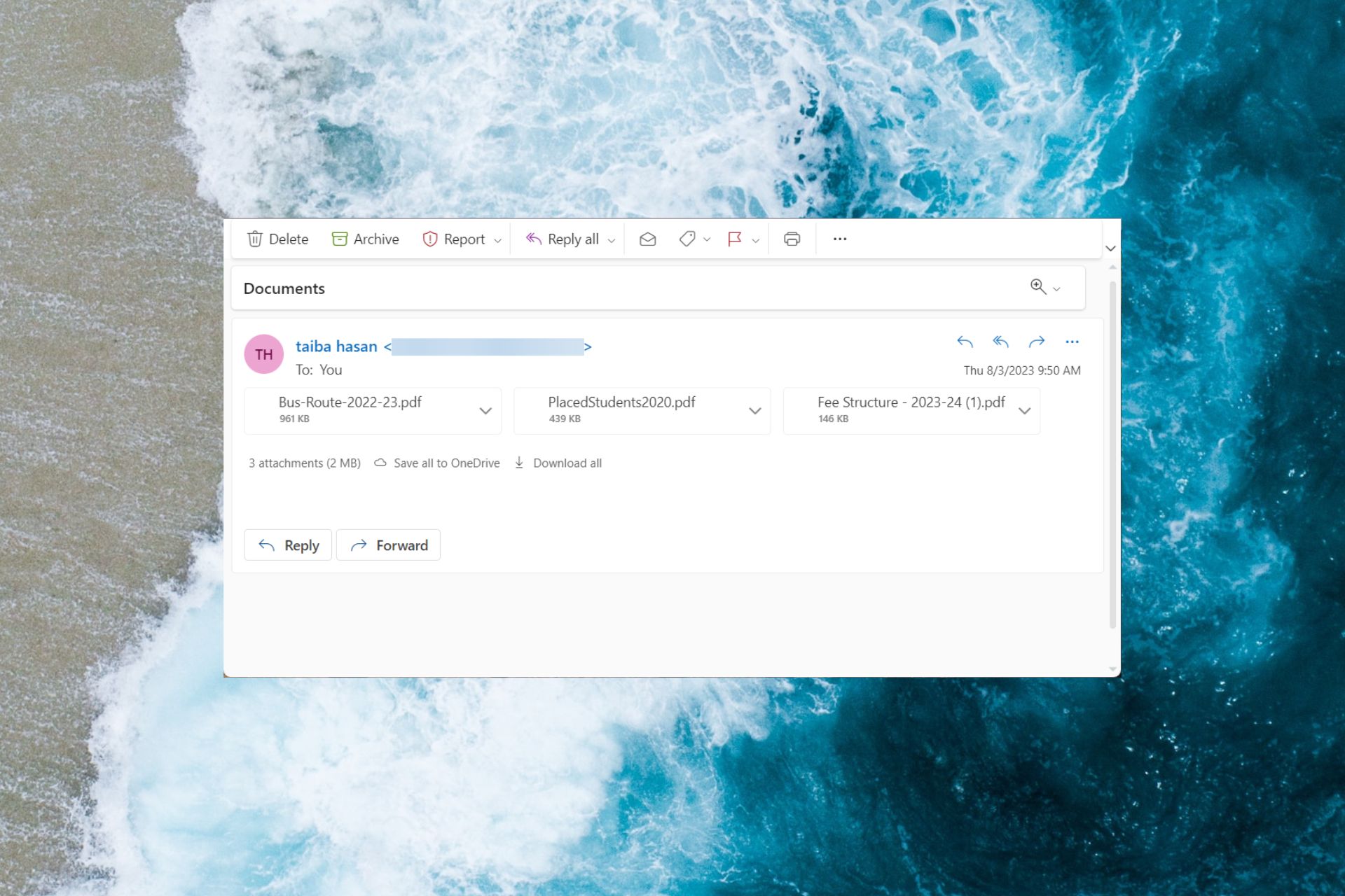 outlook download all attachments