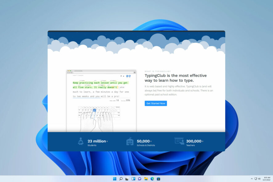 typingclub not working