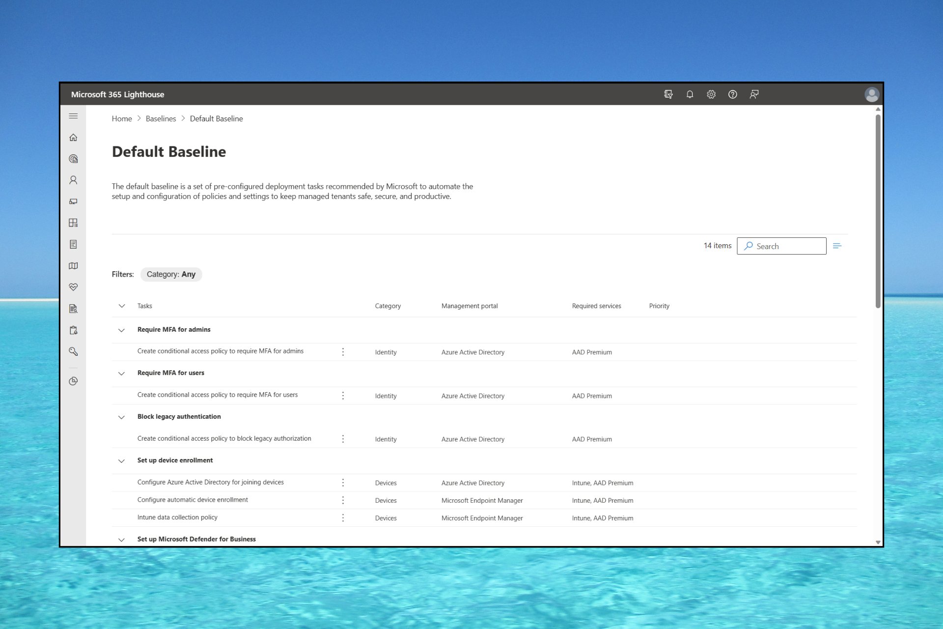 How to access Microsoft 365 lighthouse