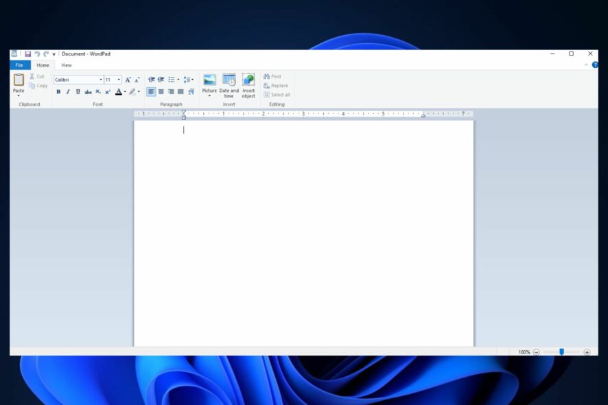 wordpad windows 12