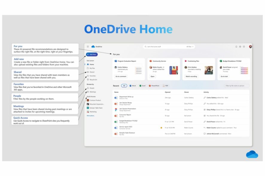 onedrive home