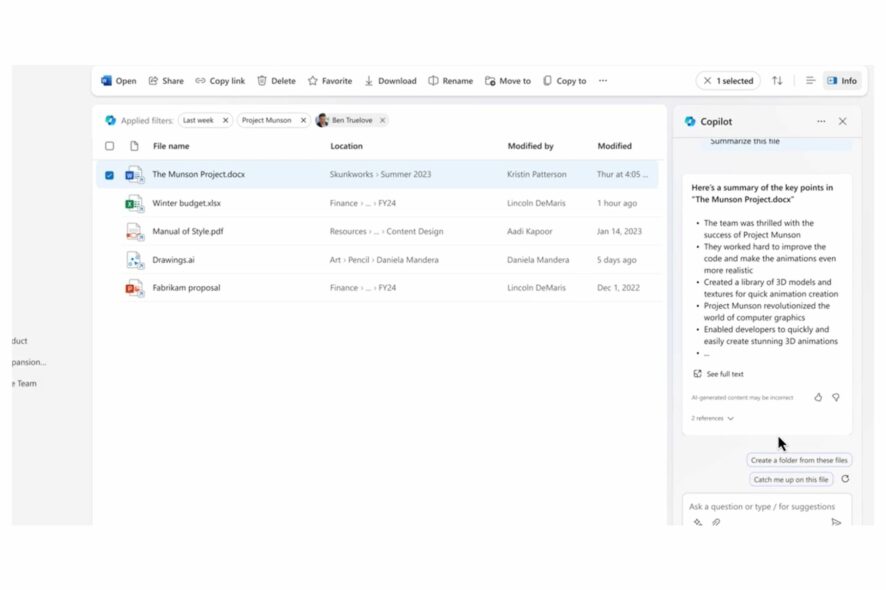 copilot in onedrive