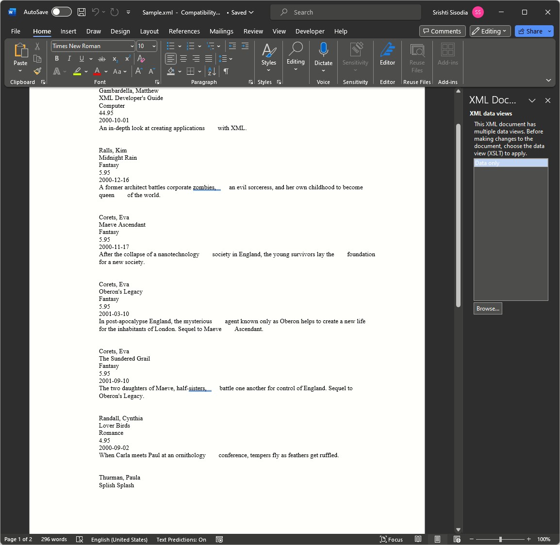 WINWORD_XML file open