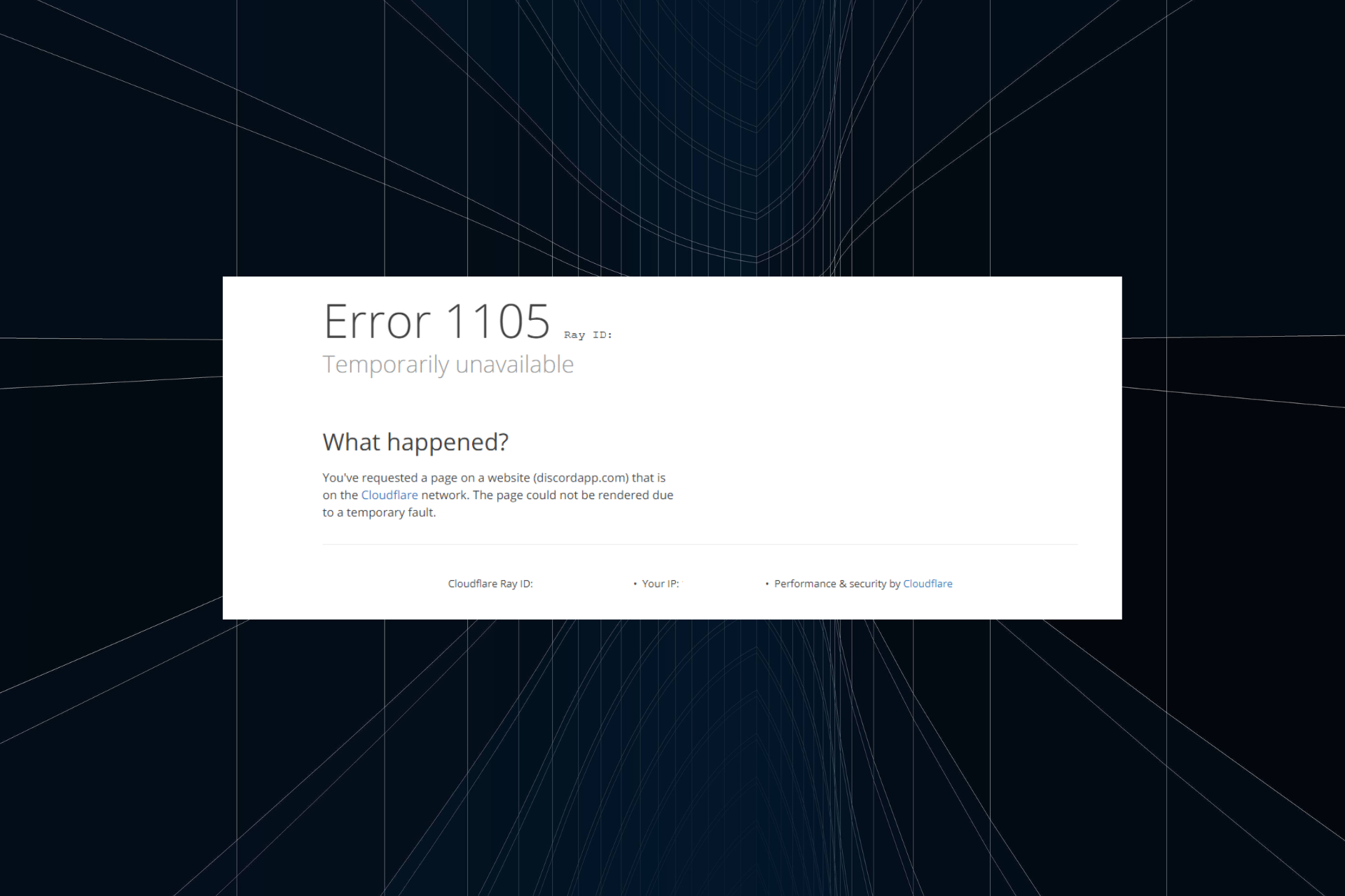 fix Discord error 1105