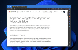 uninstalling microsoft edge breaks apps and widgets