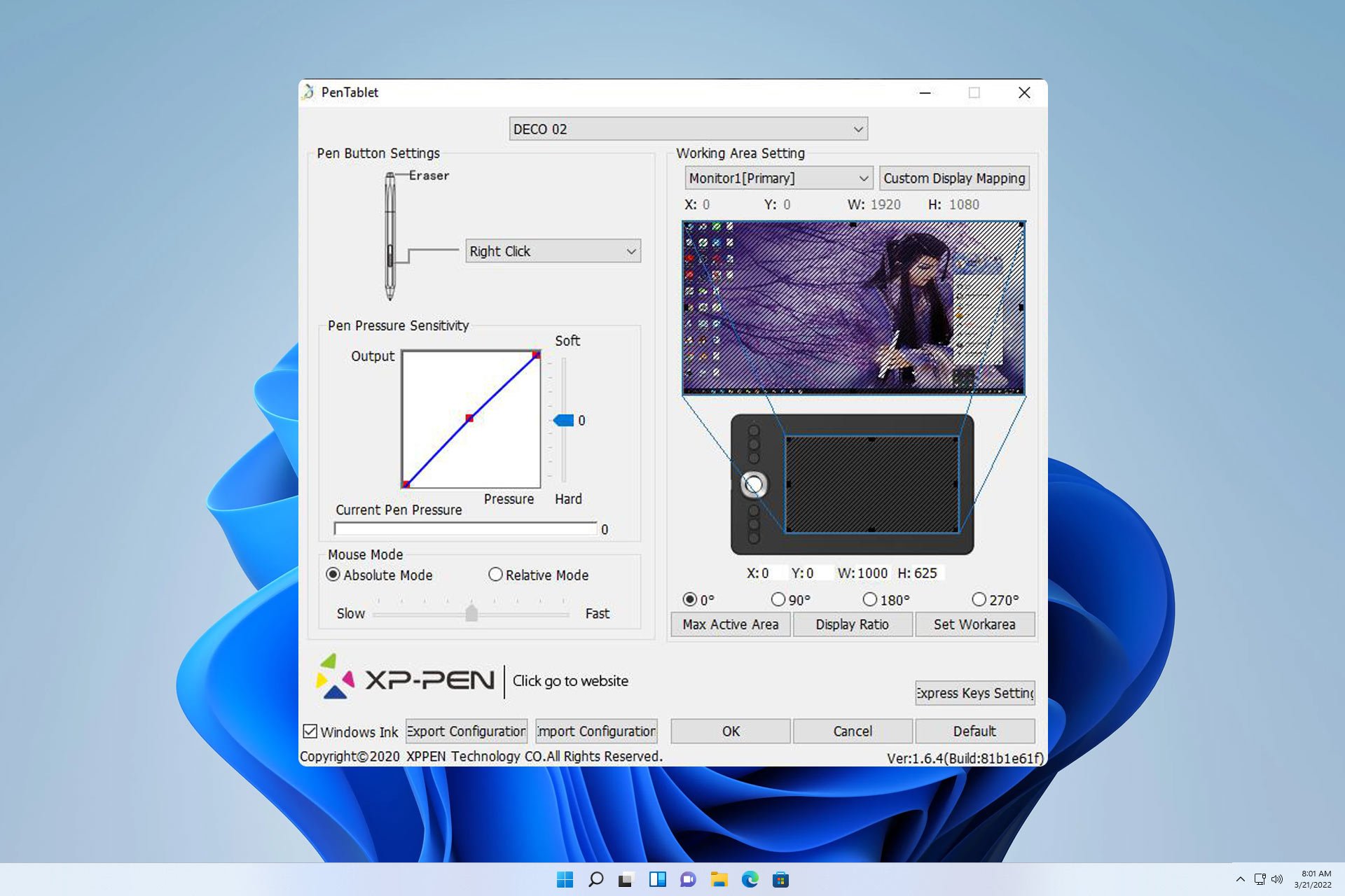 xp pen calibration not working