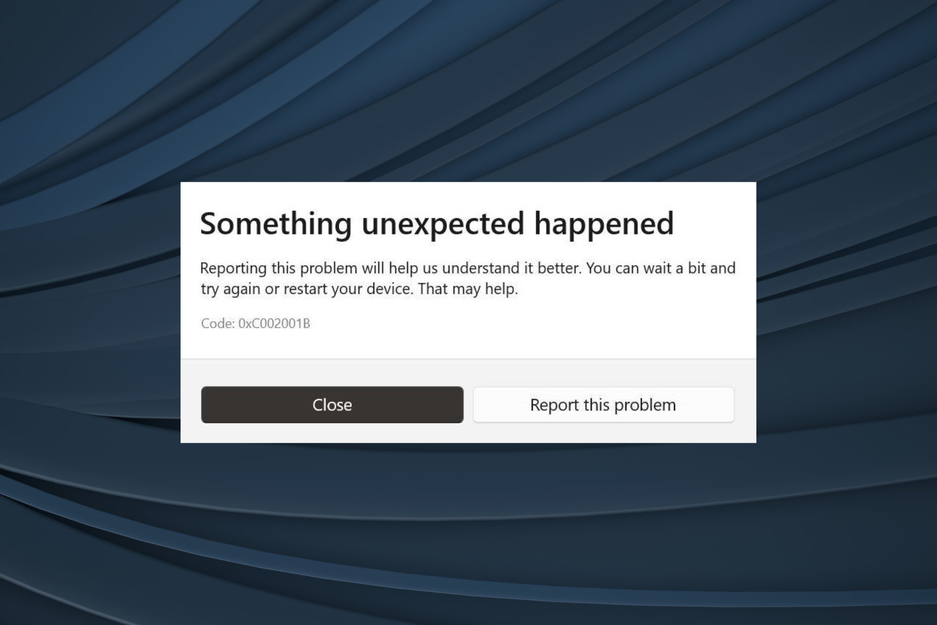 fix Microsoft store error code 0xC002001B
