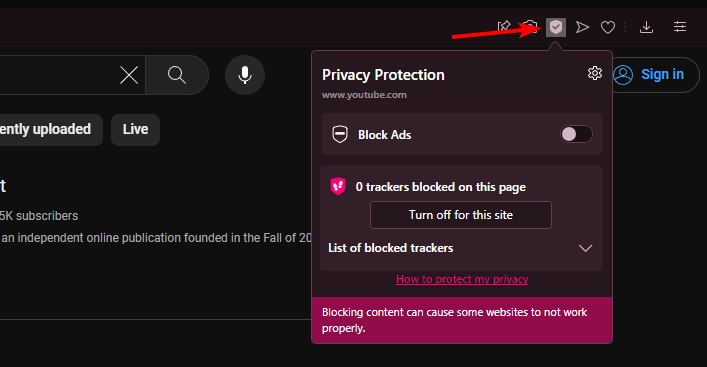 adblock icon opera