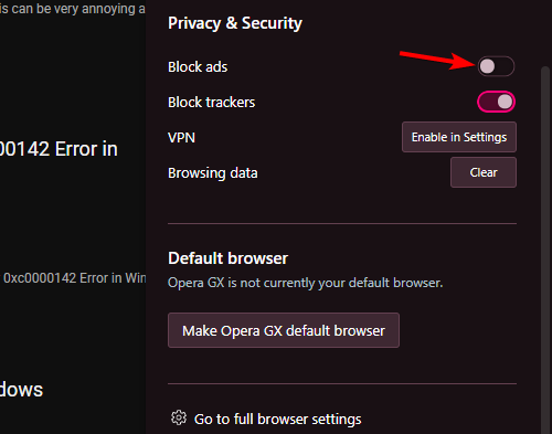 block ads privacy and security