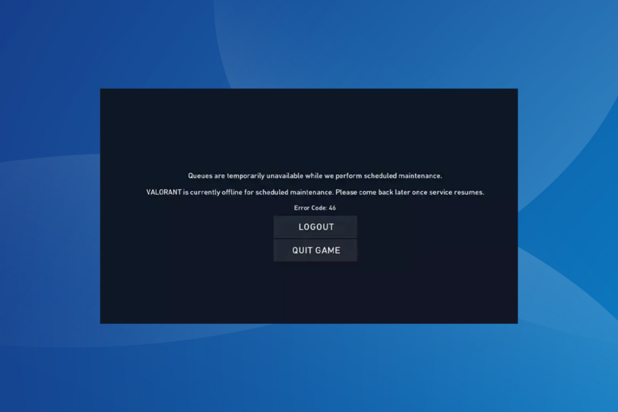 fix error code val 46 in Valorant