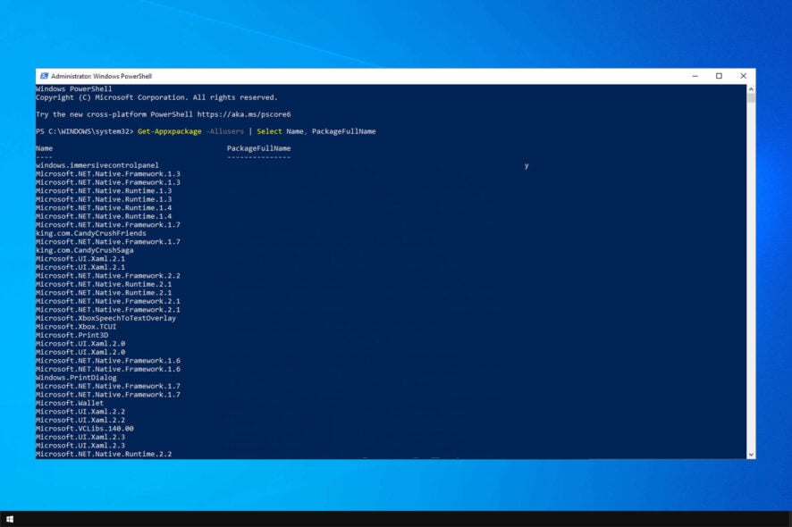 reinstall preinstalled apps windows 10