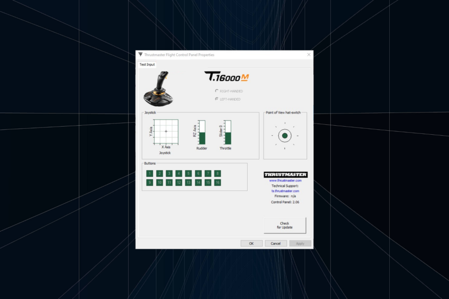 fix thrustmaster control panel is not working