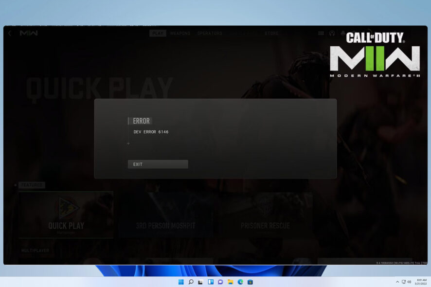 dev error 6146