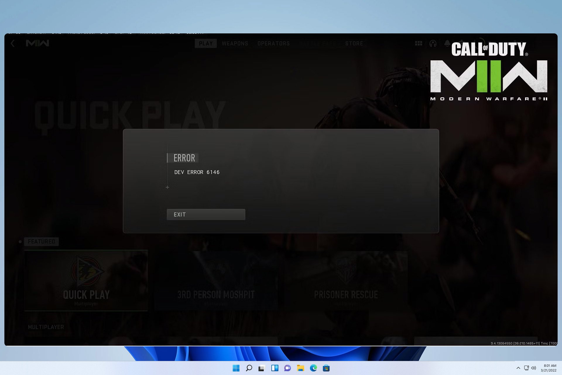 dev error 6146
