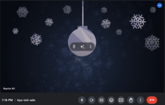 best google meet christmas background