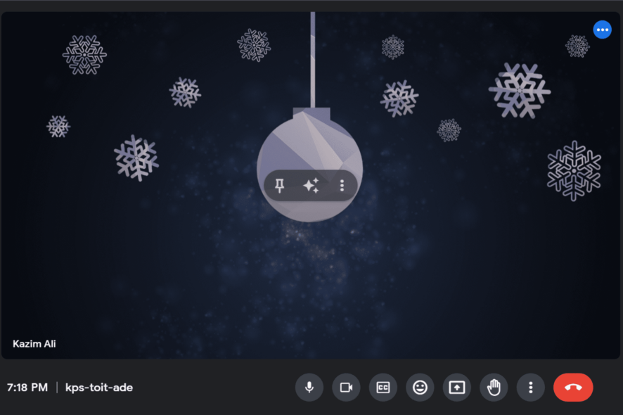best google meet christmas background