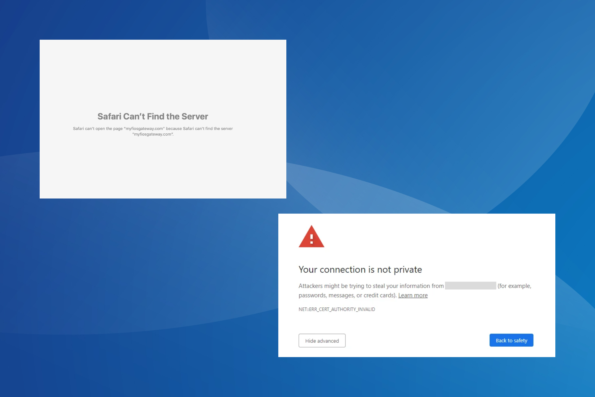 fix myfiosgateway is not working