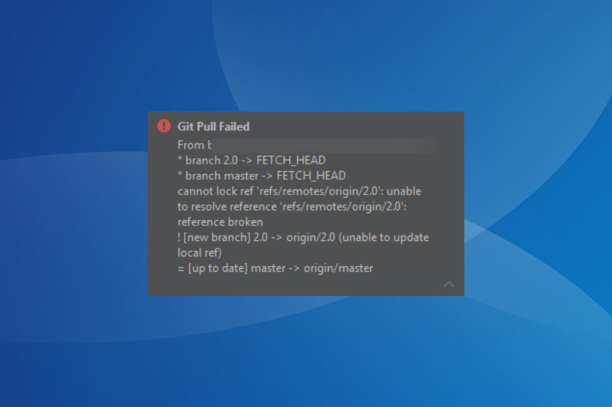 fix unable to update local ref