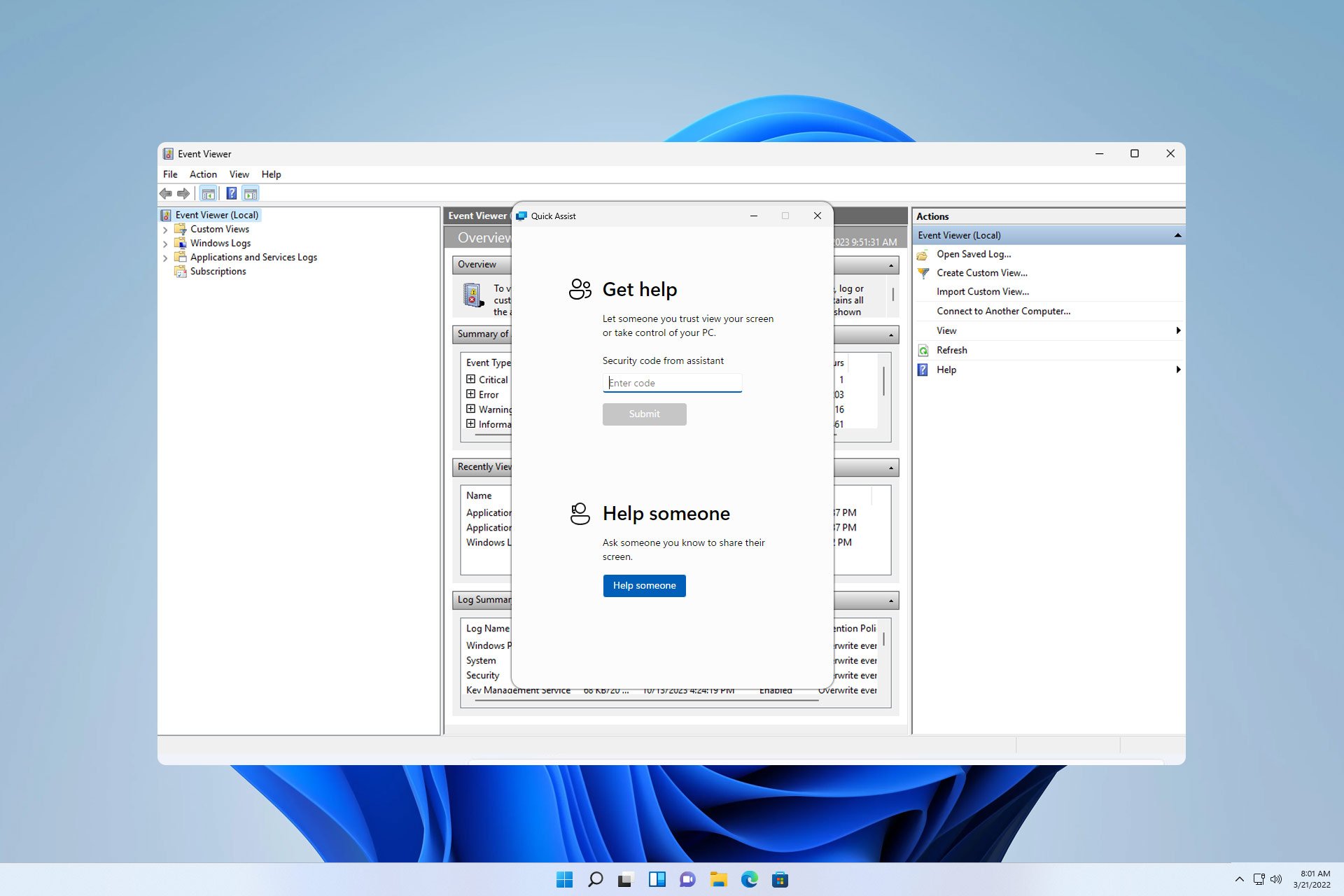 View Quick Assist Logs With Event Viewer [How to]