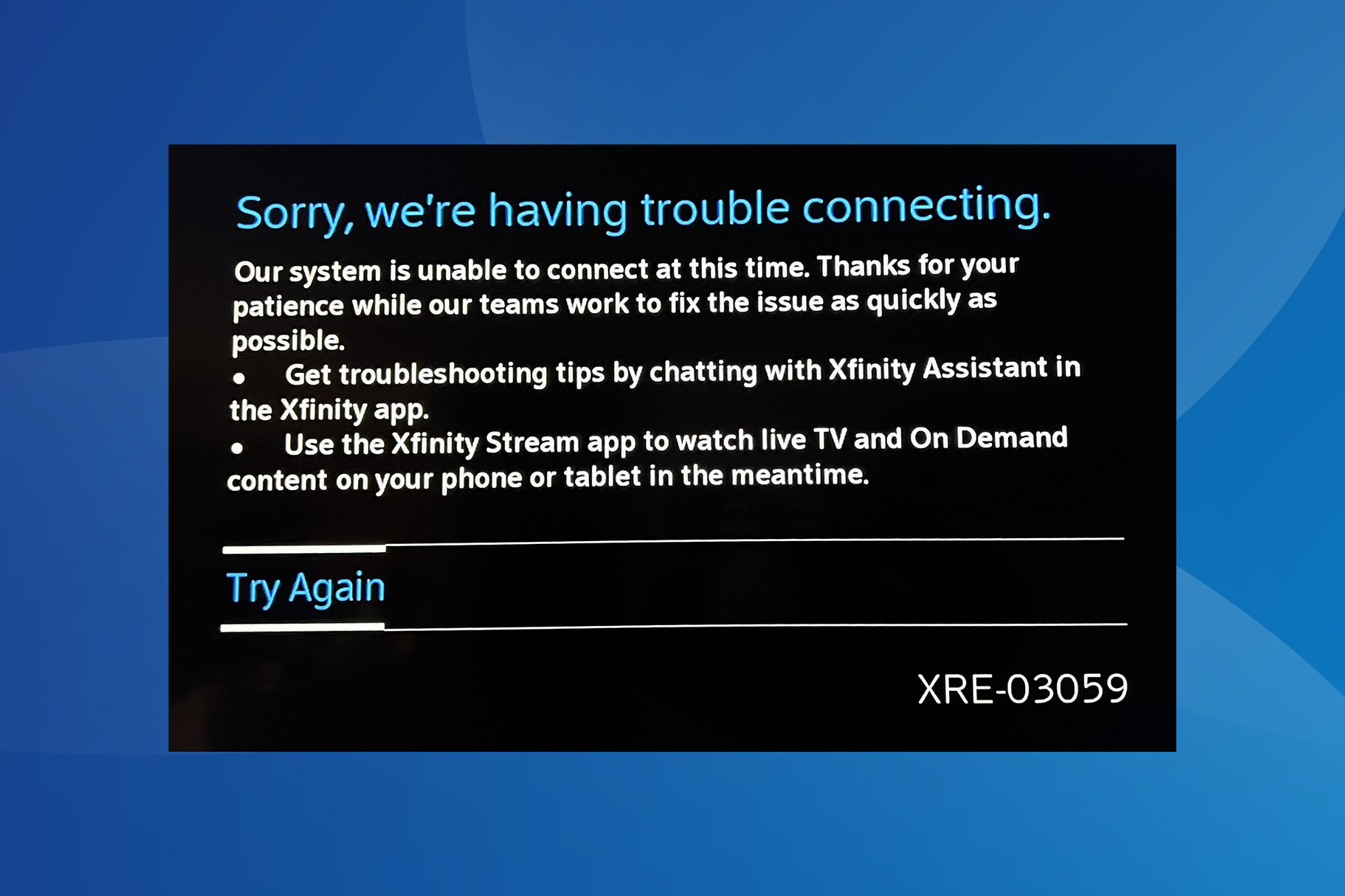 fix xre-03059