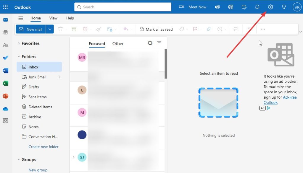 Change font in outlook web