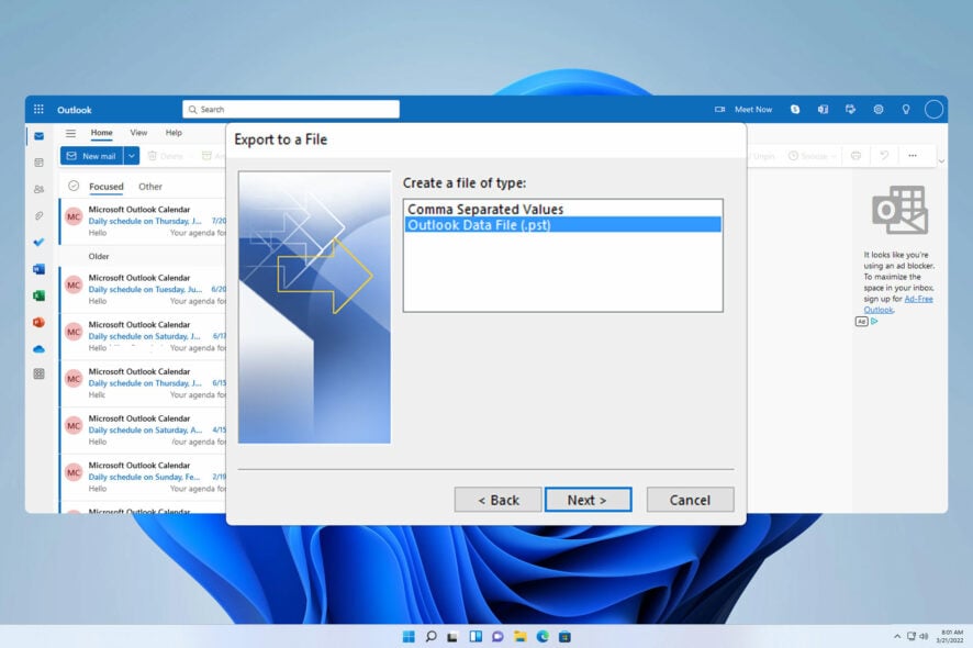 convert pst to ost