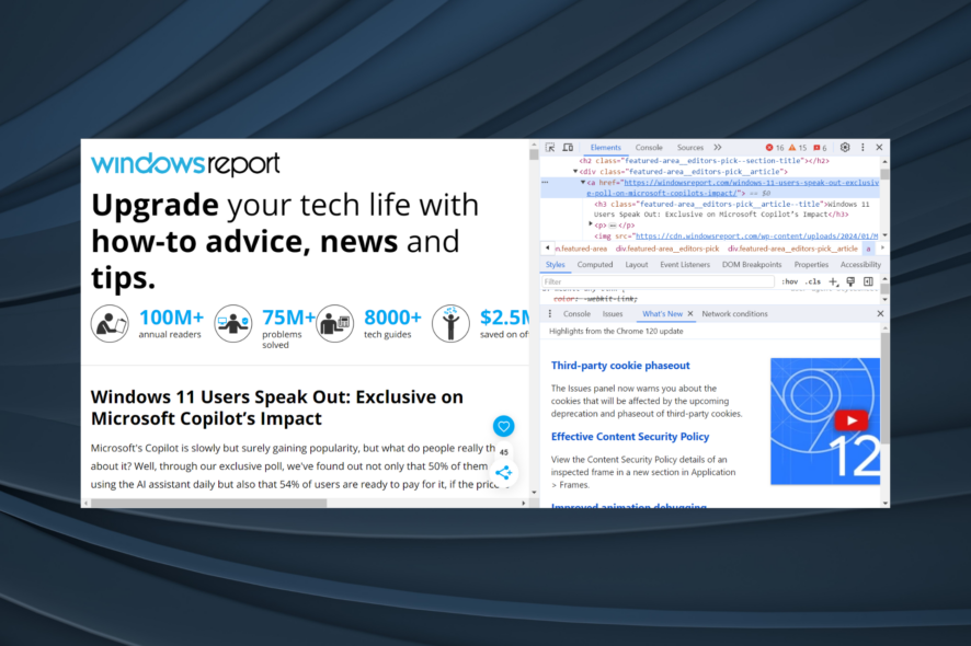 make inspect element permanent