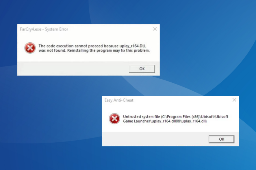 fix uplay_r164 dll error