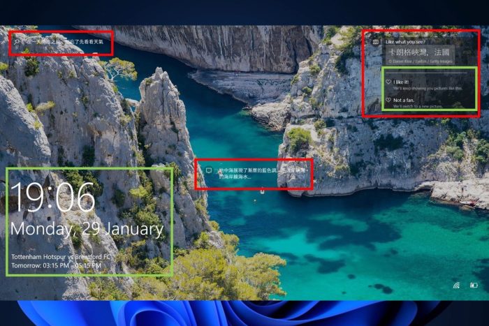 Windows 11 lock screen