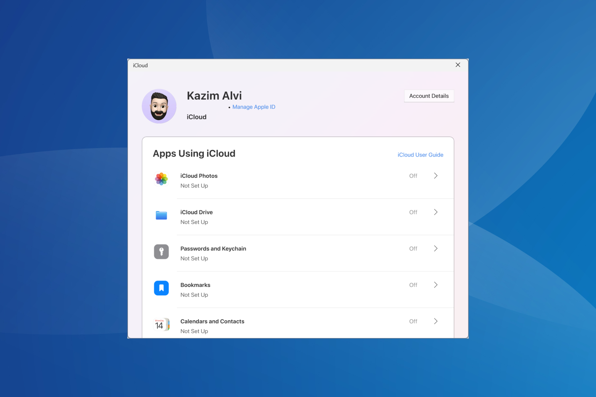 new icloud on Windows