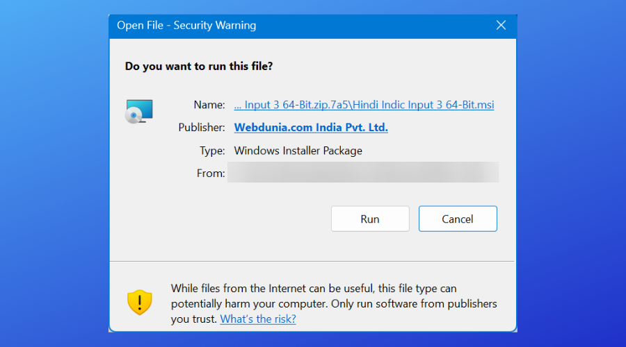 run indic 3 installer wizard