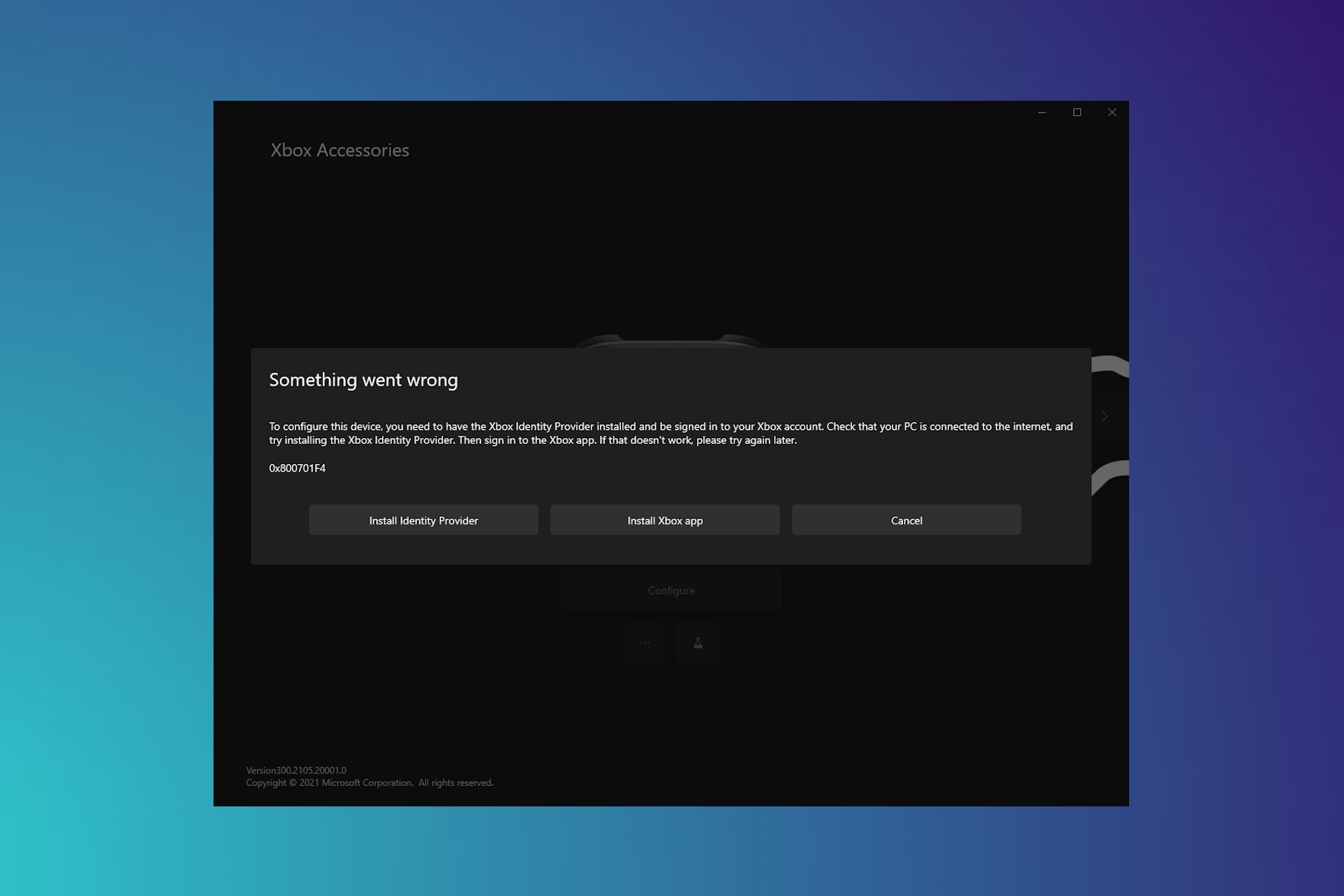 Fix 0x800701F4 error