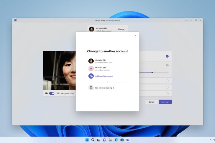 Teams single desktop application