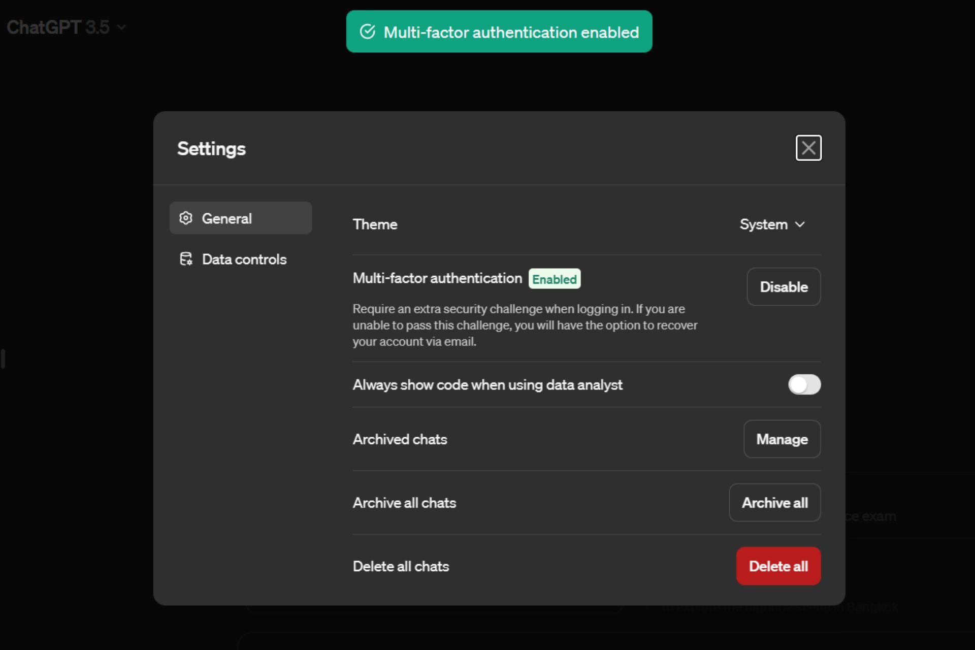ChatGPT gets multi-factor authentication for additional security