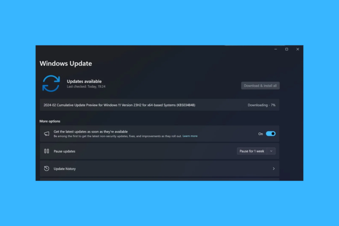 Windows 11 KB5034848 update