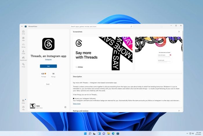 threads app windows