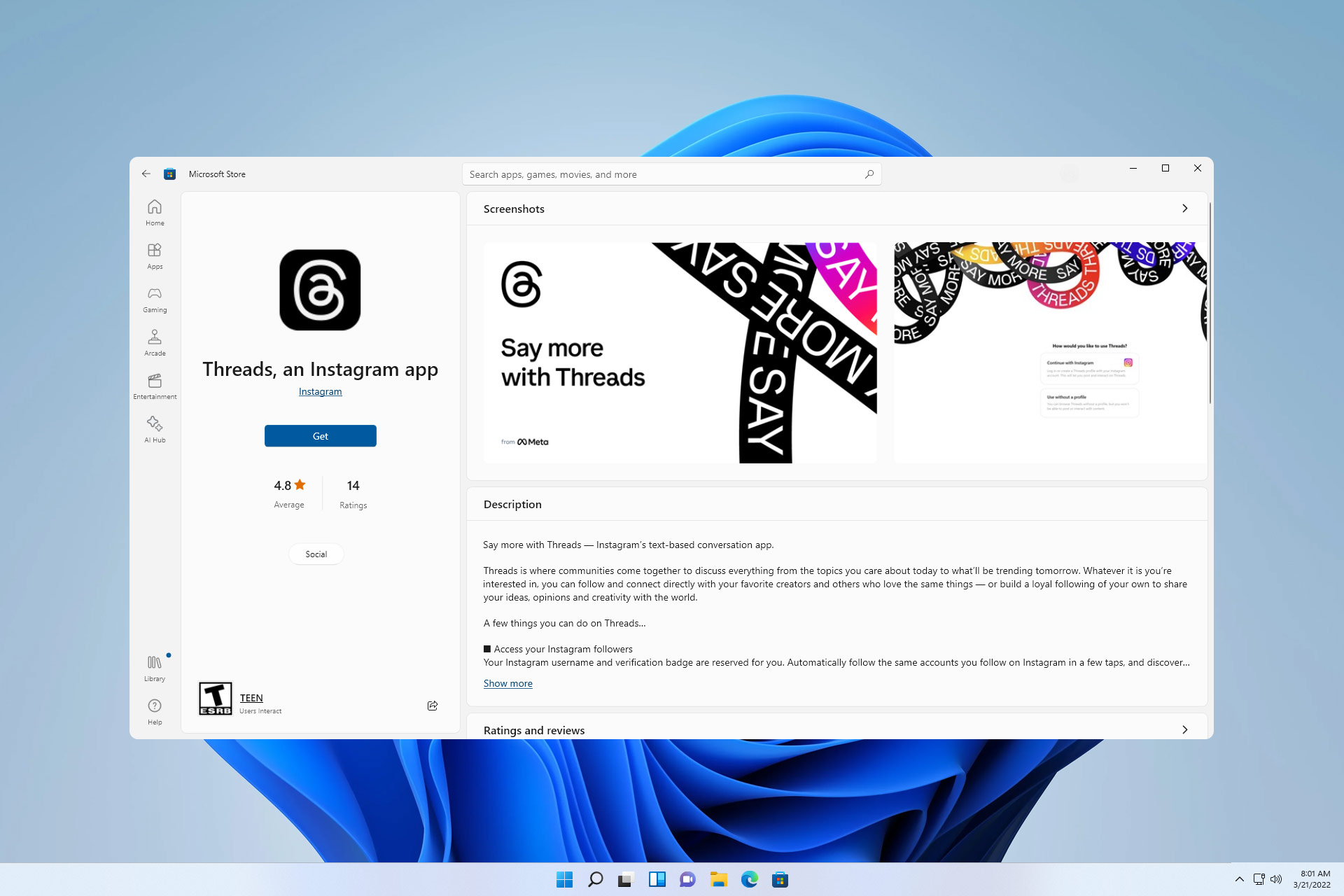 threads app windows