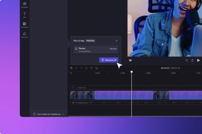 Microsoft Clipchamp podcasts